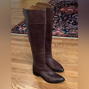 Franco Sarto Women’s Daya Leather Boots, Brown, Size 8M